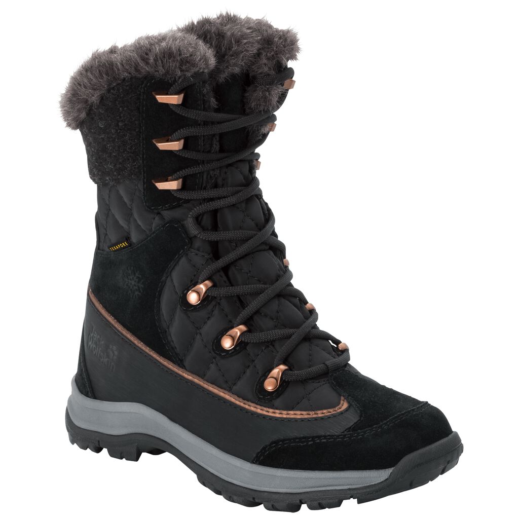 Jack Wolfskin ASPEN TEXAPORE ψηλα μποτεσ χειμωνασ γυναικεια μαυρα/βαθυ γκρι | GR9730248